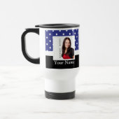 Blaue Polster-Dot-Vorlage Reisebecher (Links)