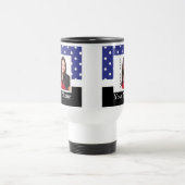 Blaue Polster-Dot-Vorlage Reisebecher (Mittel)