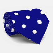 Blaue Polster-Punktmuster Krawatte (Gerollt)