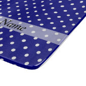Blaue Polster-Punktmuster Schneidebrett (Ecke)