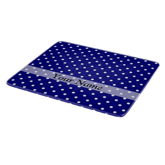 Blaue Polster-Punktmuster Schneidebrett (Ecke)