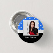 Blaue Polster-Punktvorlage Button (Vorne & Hinten)