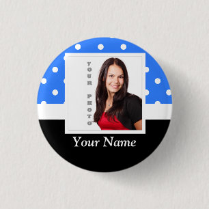 Blaue Polster-Punktvorlage Button