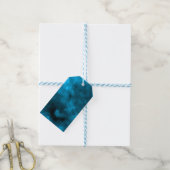Blaue Polygonal Geschenkanhänger (Mit Garn)