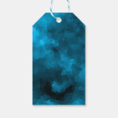 Blaue Polygonal Geschenkanhänger (Rückseite)