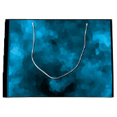 Blaue Polygonal Große Geschenktüte (Vorderseite)