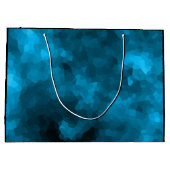 Blaue Polygonal Große Geschenktüte (Rückseite)