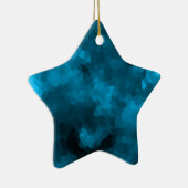 Blaue Polygonal Keramik Ornament (Rechts)