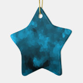 Blaue Polygonal Keramik Ornament (Links)