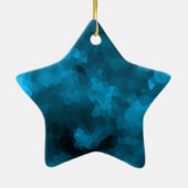 Blaue Polygonal Keramik Ornament (Hinten)