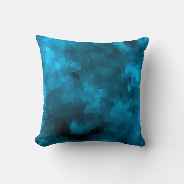 Blaue Polygonal Kissen (Vorderseite)