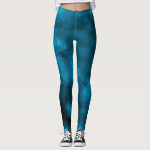 Blaue Polygonal Leggings