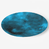 Blaue Polygonal Pappteller (Schrägansicht)