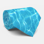 Blaue Pool-Wasser-Krawatte Krawatte (Gerollt)