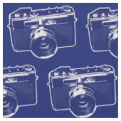 Blaue Pop-Art-Kamera Stoff (Nahaufnahme)