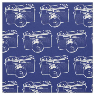 Blaue Pop-Kunst-Kamera Stoff