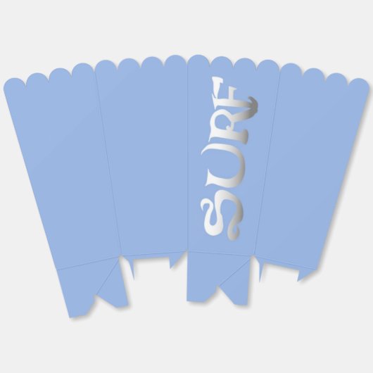 Blaue Popcorn-Boxen Geschenkschachtel (Ungeklappt)