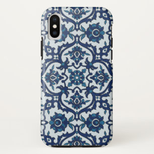 Blaue portugiesische Azulejos Blumenfliesenmuster Case-Mate iPhone Hülle