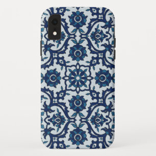 Blaue portugiesische Azulejos-Blumenkachel-Muster Case-Mate iPhone Hülle