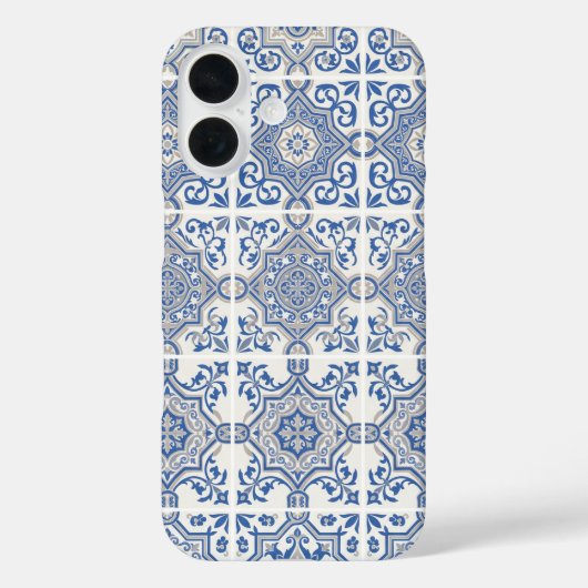 Blaue portugiesische Fliese Case-Mate iPhone Hülle (Rückseite)