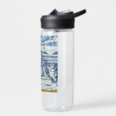 Blaue portugiesische Fliesen mit zwei Engeln Trinkflasche (Links)