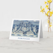 Blaue portugiesische Religiöse Fliesen mit Engeln Karte (Gelbe Blume)
