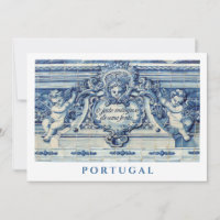 Blaue portugiesische religiöse Fliesen mit zwei En
