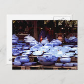 Blaue Porzellane - Postkarte (Vorne/Hinten)