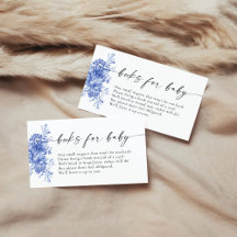 Blaue Porzellanflorenbücher für Baby