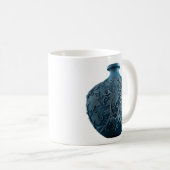 Blaue Porzellanvase Gravierte Tasse (VorderseiteRechts)