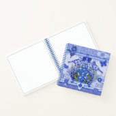 Blaue Porzellanvögel und Birdcage Notizblock (Innenseite)