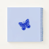 Blaue Porzellanvögel und Birdcage Notizblock (Rückseite)