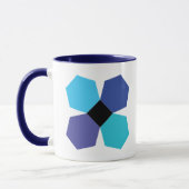 Blaue PPE-Blumenblock-Kaffee-Tasse Tasse (Links)