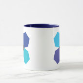 Blaue PPE-Blumenblock-Kaffee-Tasse Tasse (Zentrum)