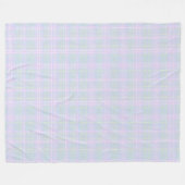 Blaue Prärie-Karierung Fleecedecke (Vorderseite (Horizontal))