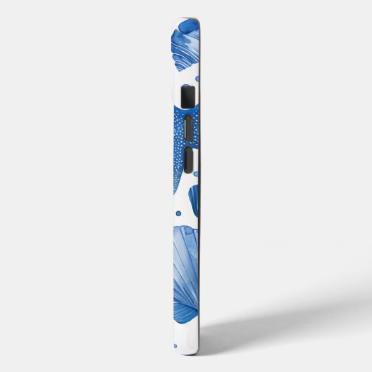 Blaue Preppy-Muscheln Case-Mate iPhone Hülle (Rückseite / Links)