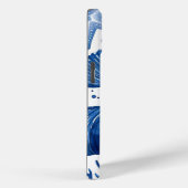 Blaue Preppy-Muscheln Case-Mate iPhone Hülle (Rückseite / Rechts)