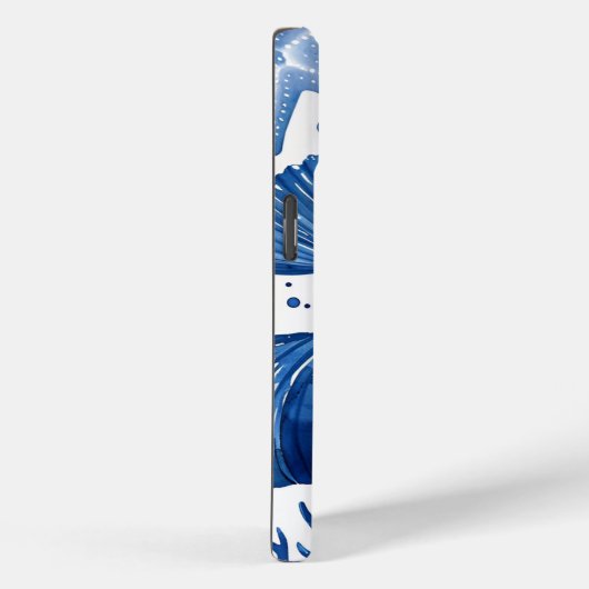 Blaue Preppy-Muscheln Case-Mate iPhone Hülle (Rückseite / Rechts)