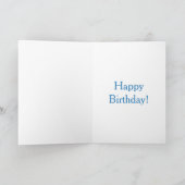 Blaue Prinzessin Erster Geburtstag Karte (Innenseite)