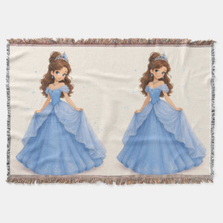 Blaue Prinzessin Wurfdecke Decke