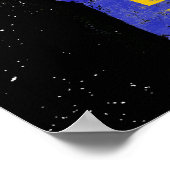 Blaue Protestfaust Poster (Ecke)