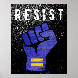 Blaue Protestfaust Poster