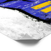 Blaue Protestfaust Poster (Ecke)