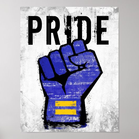 Blaue Protestfaust Poster (Vorne)