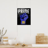 Blaue Protestfaust Poster (Küche)