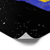 Blaue Protestfaust Poster (Ecke)