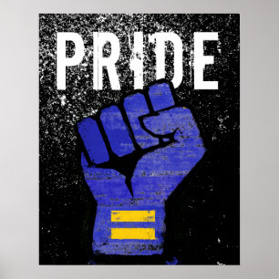 Blaue Protestfaust Poster