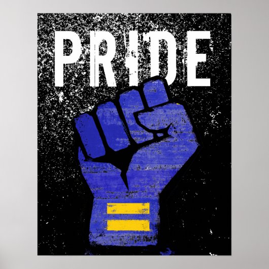 Blaue Protestfaust Poster (Vorne)