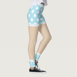 Blaue Punkt Naturhaut Aussehen Niedliche Leggings