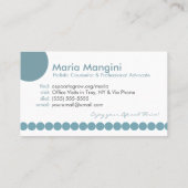 Blaue Punkt-Visitenkarten Visitenkarte (Rückseite)